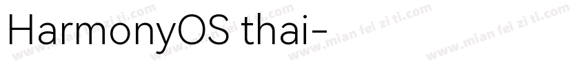 HarmonyOS thai字体转换